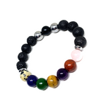 Load image into Gallery viewer, Silver Diffuser Chakra Bracelet (without spacers)
