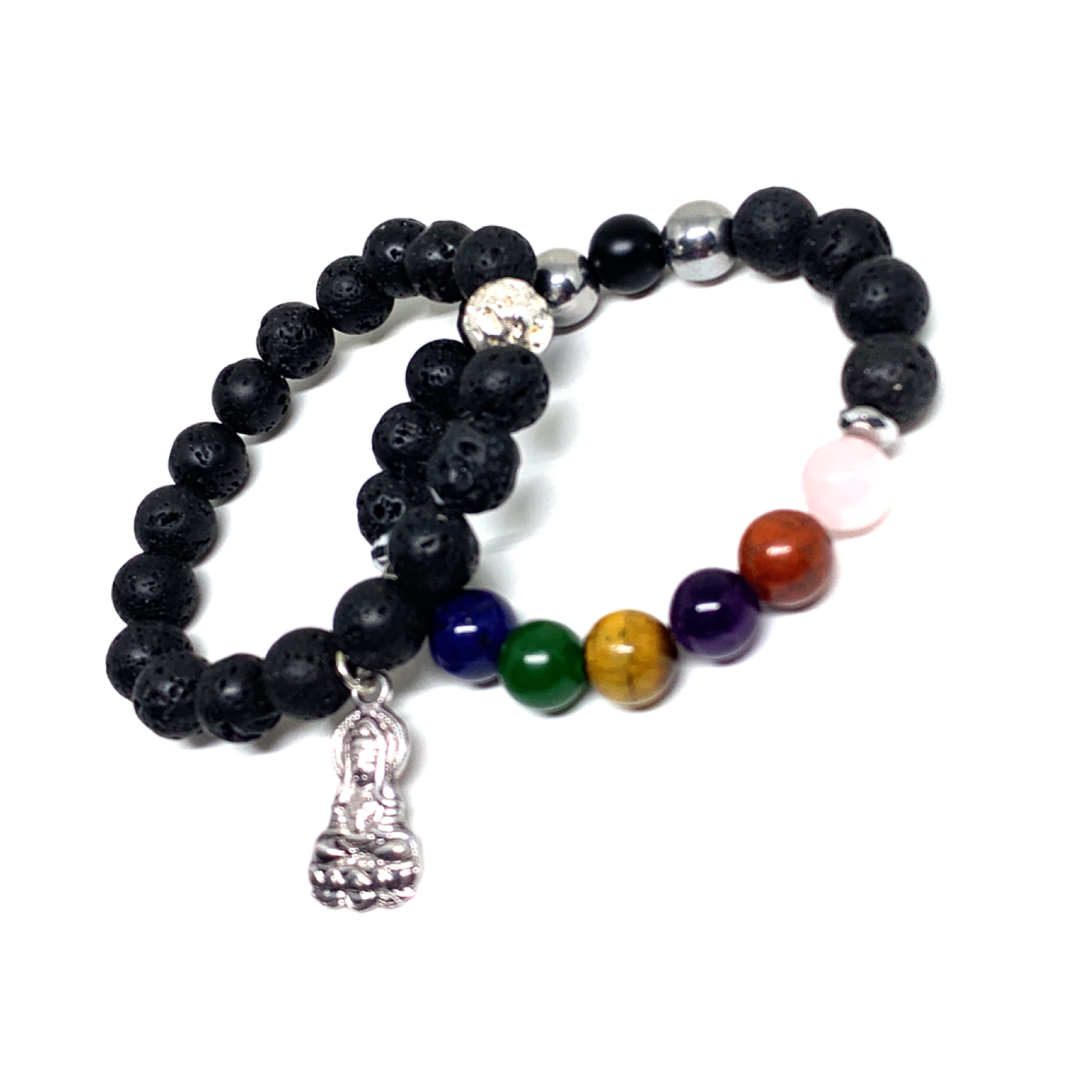 Silver Diffuser Chakra Bracelet (without spacers)