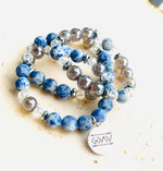 Load image into Gallery viewer, &quot;God Is Greater&quot; Denim Bracelet Stack
