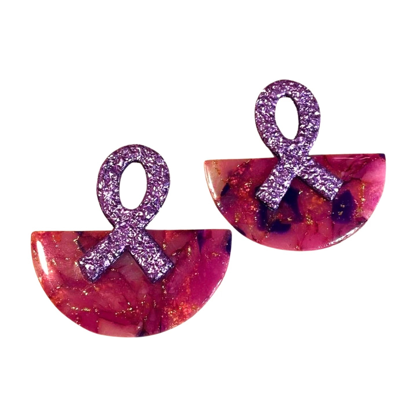 Memorial Marble Ribbon Earring