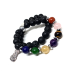 Load image into Gallery viewer, Silver Diffuser Chakra Bracelet (with spacers)
