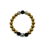 Load image into Gallery viewer, Onyx, Gold Hematite, and Dalmation Jasper
