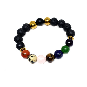 Gold Diffuser Chakra Bracelet (without spacers)