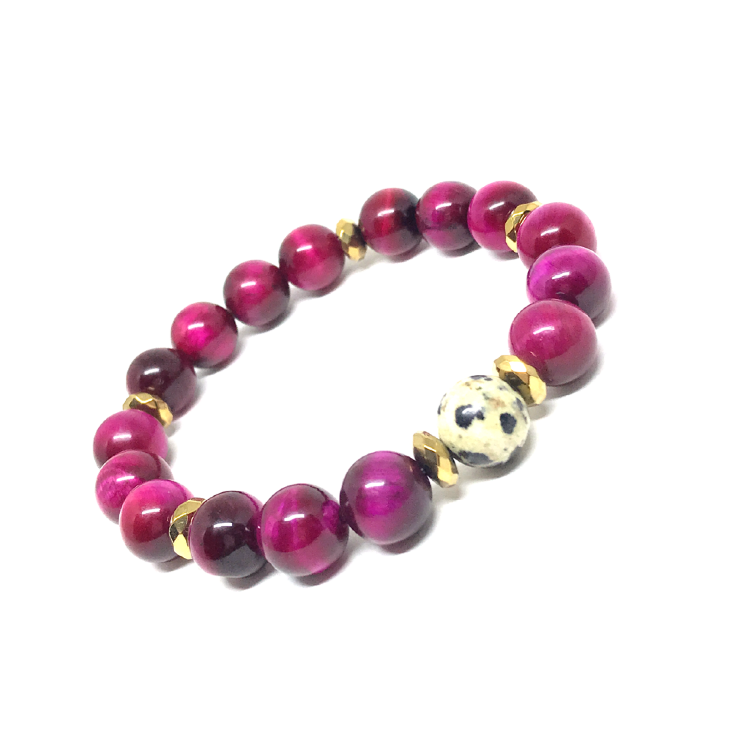 Discover 81+ pink tiger eye bracelet latest - POPPY