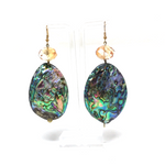 Load image into Gallery viewer, Oval Abalone Drop Earring
